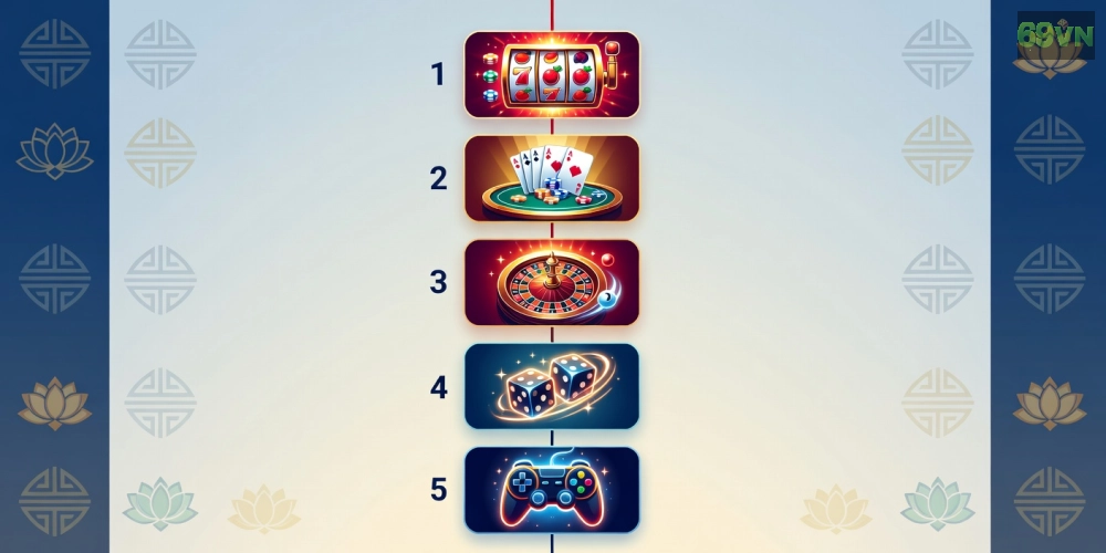 Top game khuyến mãi 69vn xếp hạng cao với biểu tượng slot và bài